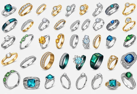 Promise ring along with other rings