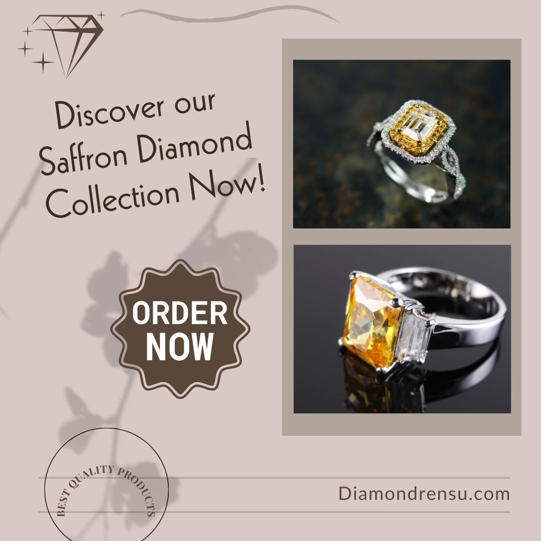 Saffron Diamond Rings for sale