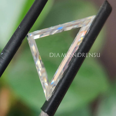 1.76 CT Triangle Rose Cut Near Colorless Loose Moissanite for Pendant