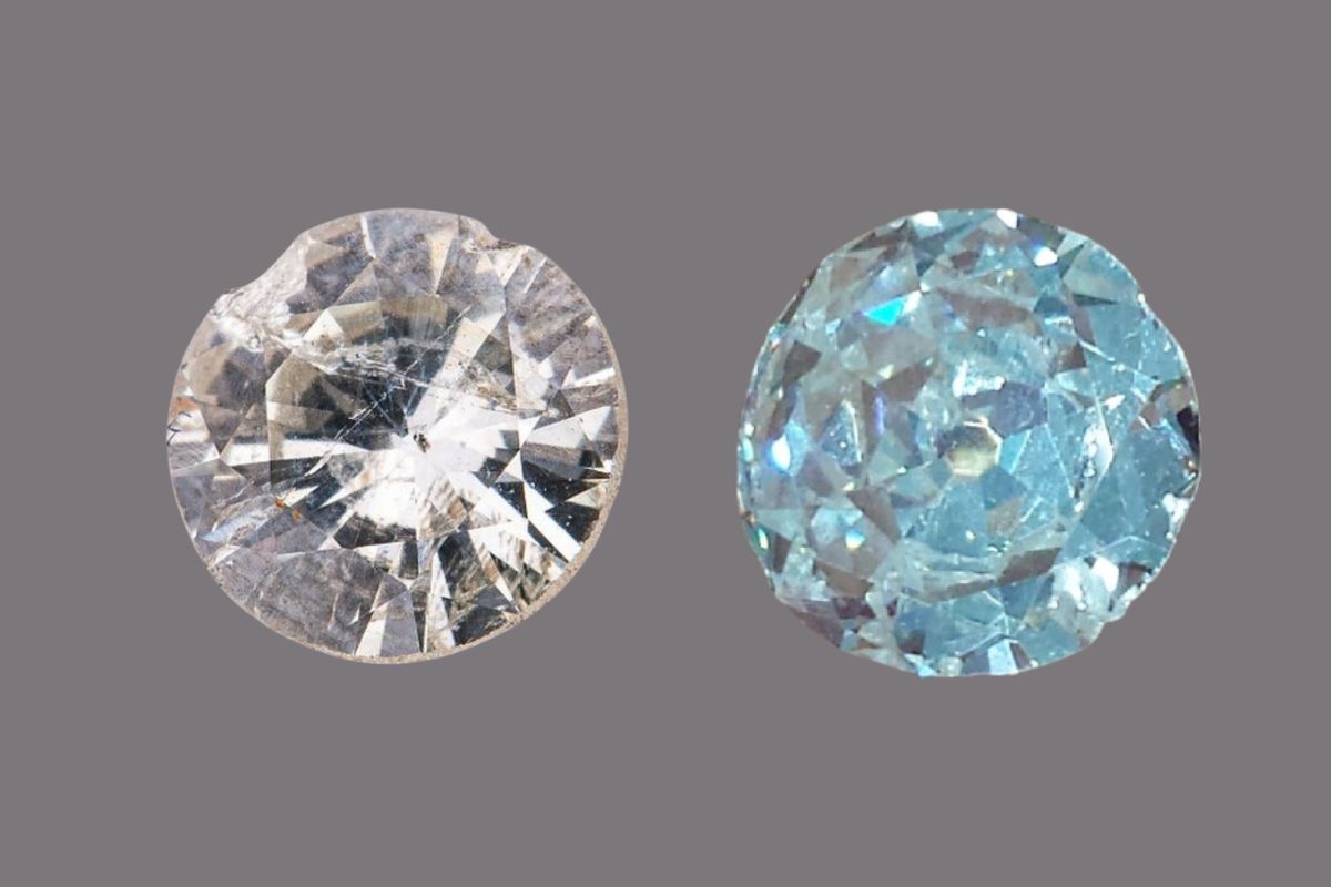 Two diamond containing Fractures and Inclusions in them.