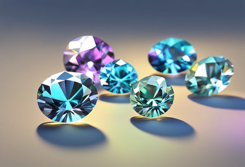 Various Colors and Shapes of Moissanite