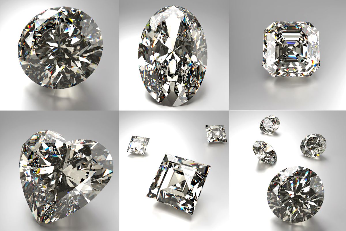 Various diamond shapes shown in the image
