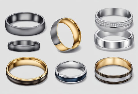 Wedding bands with different width