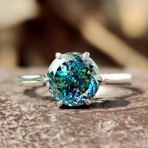 colored moissanite rings