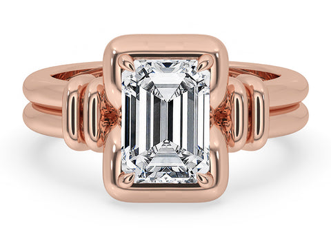 IGI Certified Emerald Cut Lab Grown Diamond Solitaire Engagement Ring