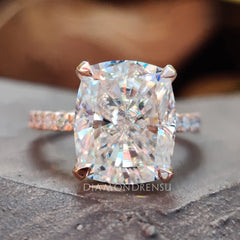 moissanite halo engagement ring