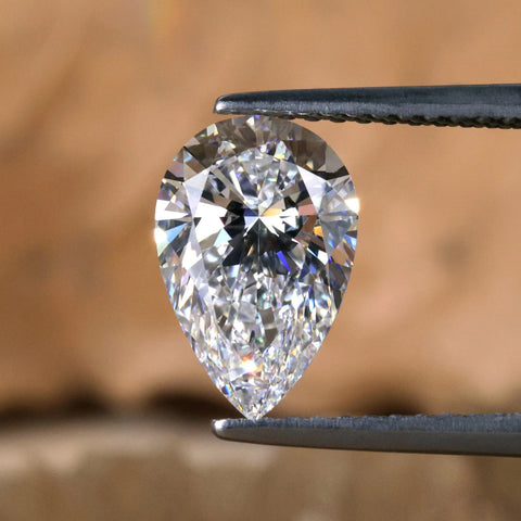 1.50 CT Pear Cut Lab Grown Diamond, F/VS Lab Created Diamond for Engagement Ring, Pendant or Gift