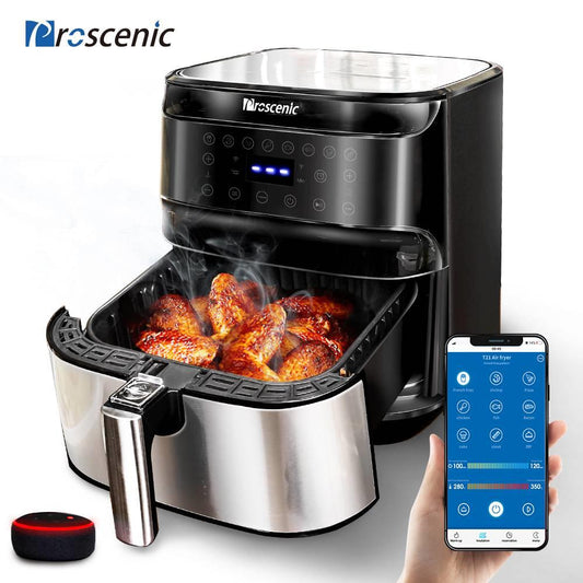 BioloMix 12L 1600W Air Fryer Oven Toaster Rotisserie and Dehydrator With  LED Digital Touchscreen 16-in-1 Countertop Oven