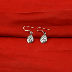 Stylish Plain Solid Dangle Earrings Sterling Silver