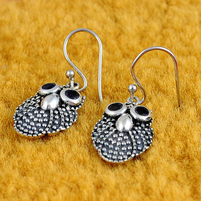 Multi Gemstone Dangle Earrings Sterling Silver