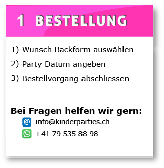 Ablauf einer Miete einer Party-Kiste von kinderparties Schritt Bestellung