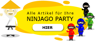 Lego Ninjago Motto Party am Kindergeburtstag Kai Lloyd Nya Cole Zane