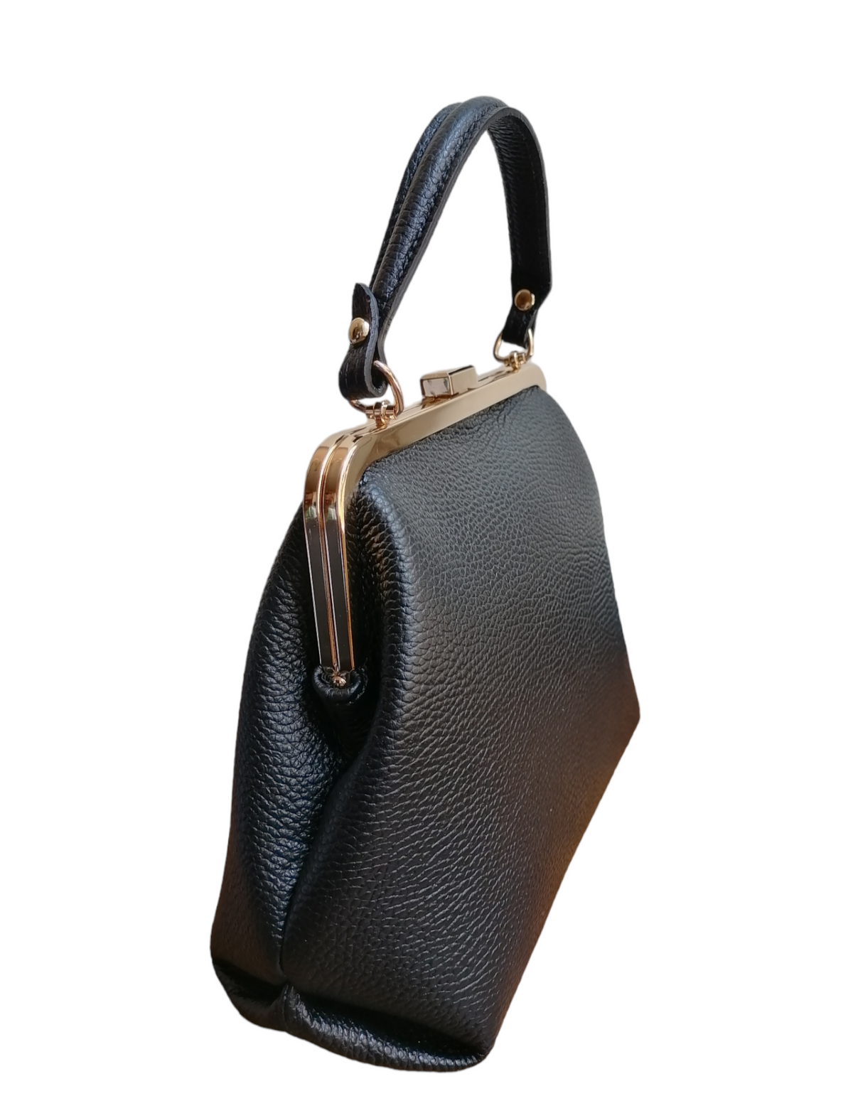 Borsa chiusura a Clip Stile Classica in Vera Pelle Made In Italy