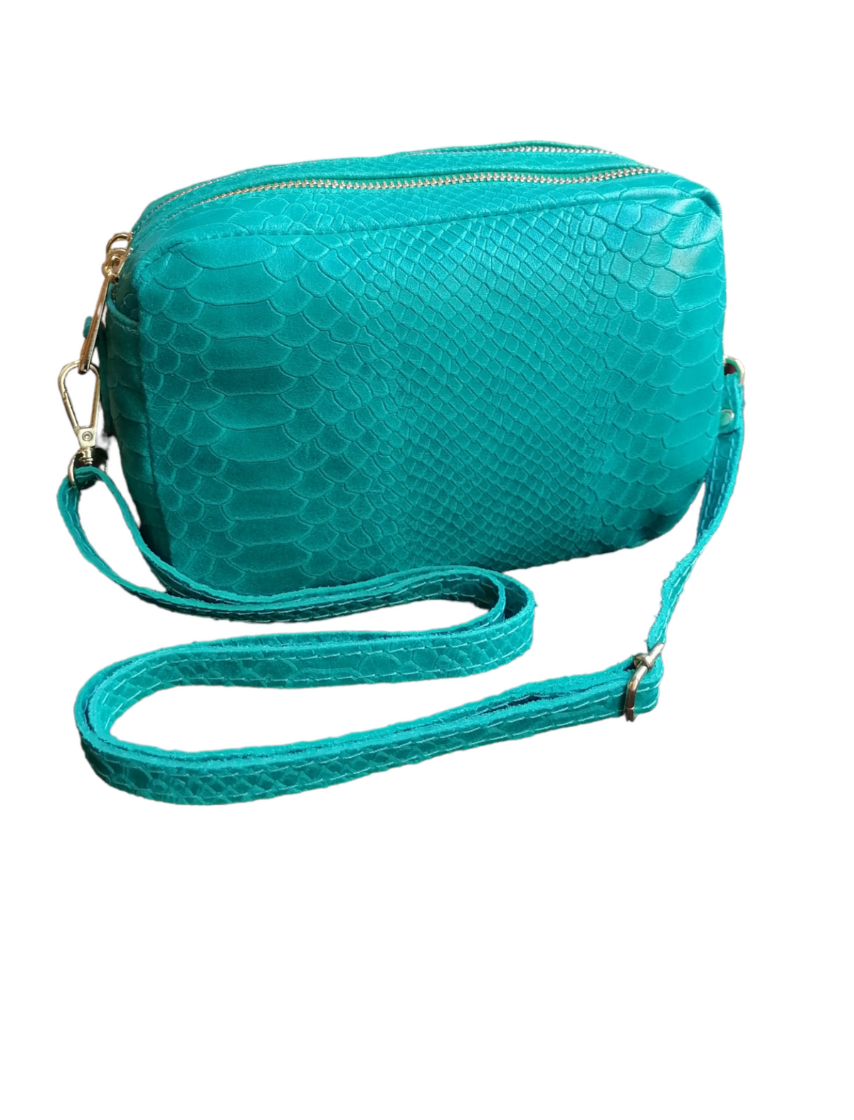 Borsa Pochette Doppio zip con Tracolla MADE IN ITALY