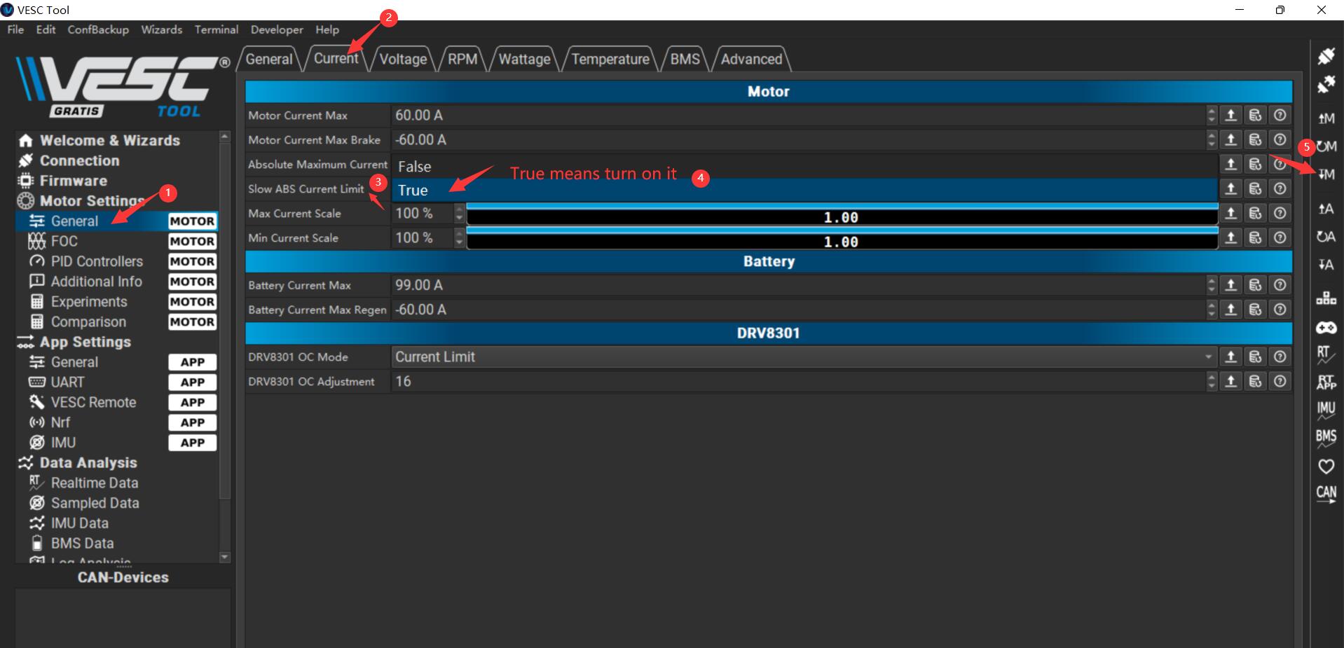 ABS over current error in 5.3firmware