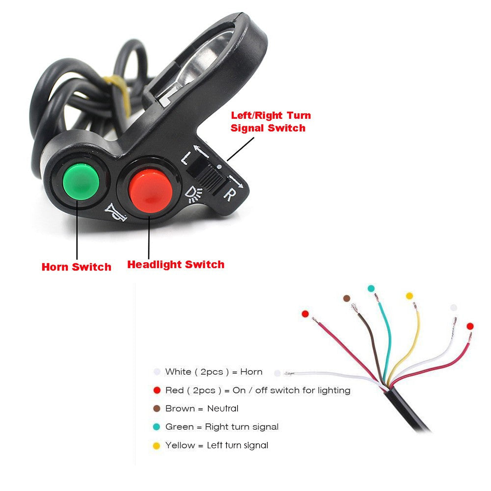 Turn lights and horn combo switch for electric ebike | Spintend