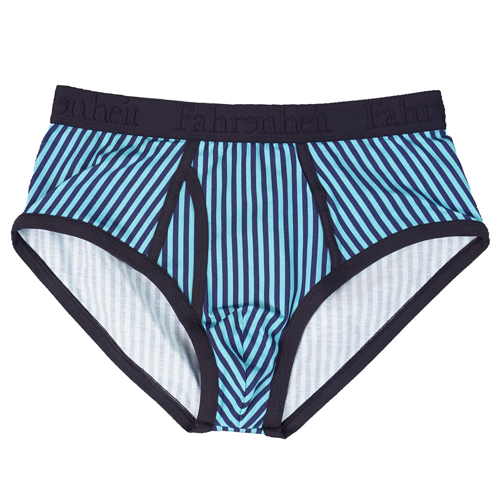 Wayne Brief Vertical Stripe Blue - Men's Underwear | Fahrenheit ...