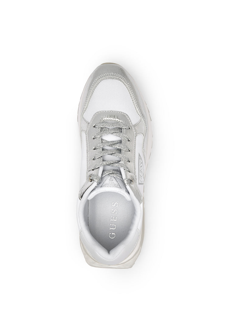 Silver Melany Logo Low Top Sneakers - GUESS