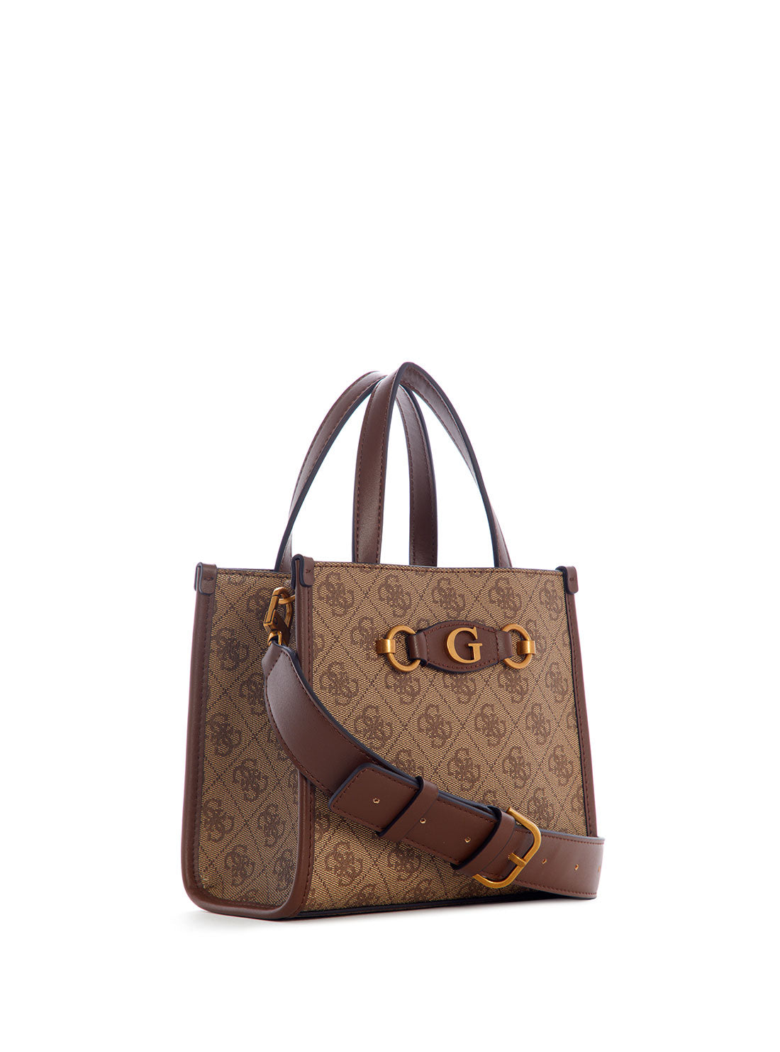 Brown Logo Izzy Mini Tote Bag - GUESS