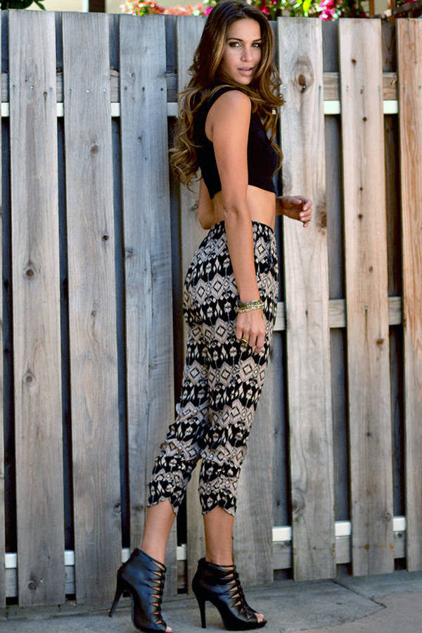 Rajah Pants in Tan Tribal l By Lace & Whiskey | Lace & Whiskey Clothing ...