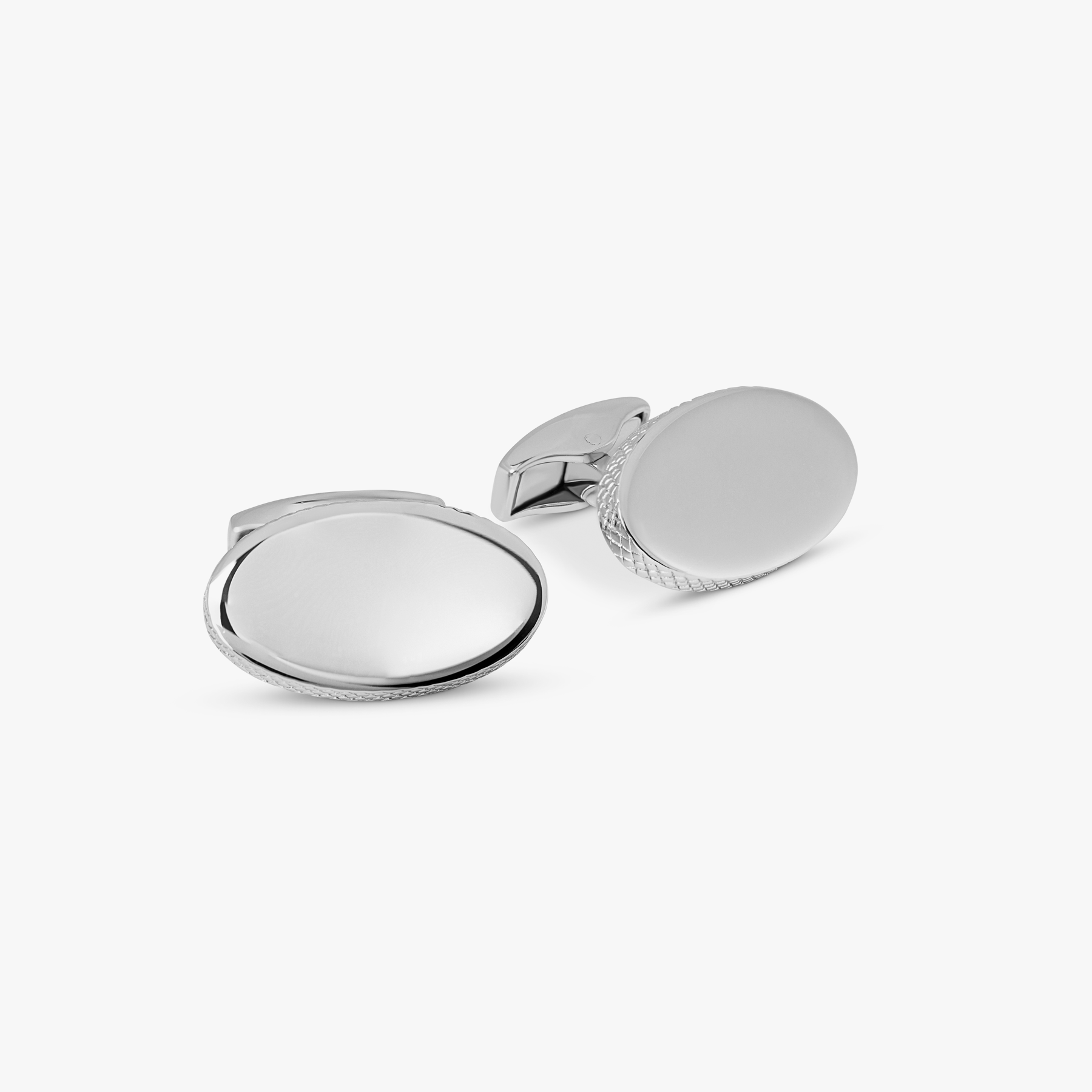 rhodium plated sterling silver cufflinks