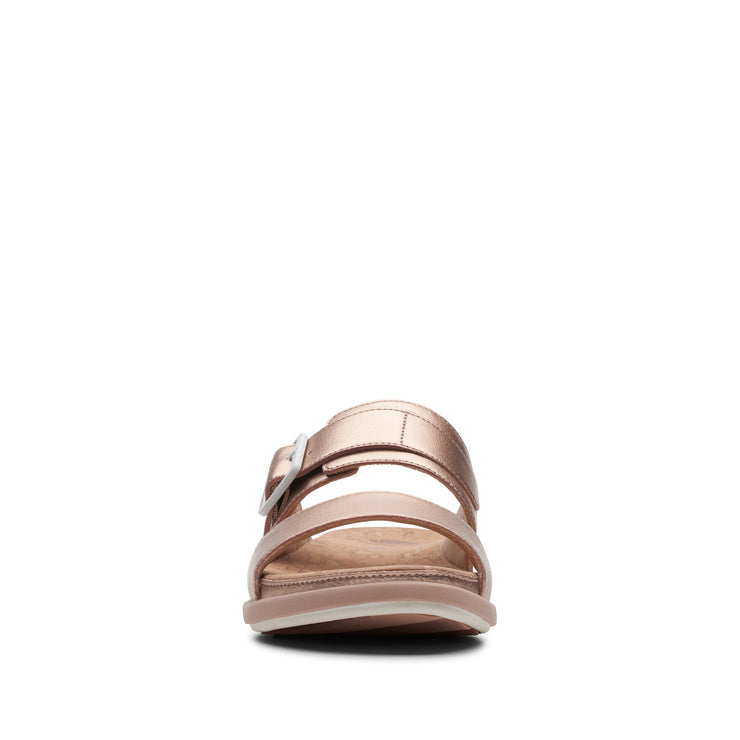 rose gold clarks sandals