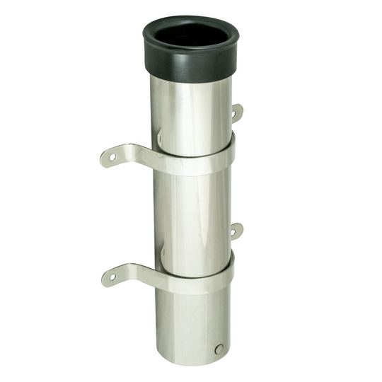 Rod holder stainless steel Mountable, boat rod holder with rubber insert -  1 1 Tube 