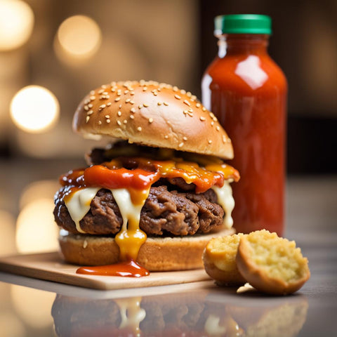 ummai truffle burger with hot sauce