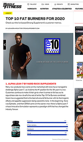 fat burner, fat cutter, top 10 fat burner, top 10 fat cutter, alpha lean, alpha lean 7, hard rock supplements