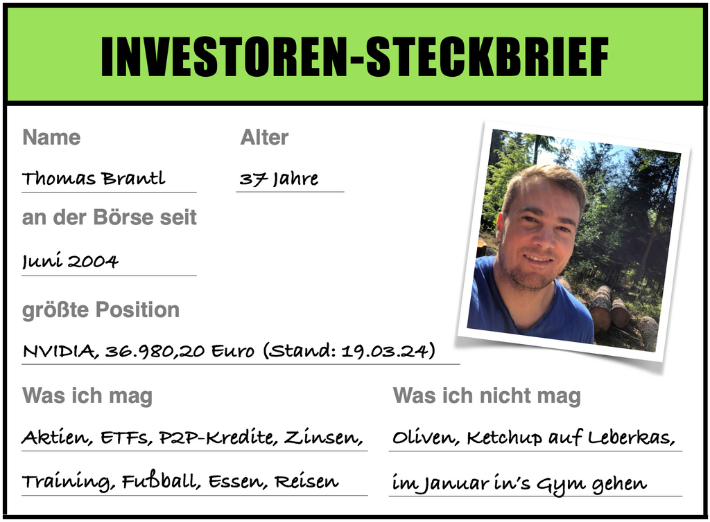 Investorensteckbrief Thomas Brantl, welche Aktie soll ich heute kaufen