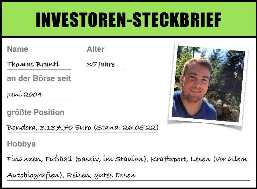 Investorensteckbrief Thomas Brantl, passives Einkommen mit P2P-Krediten