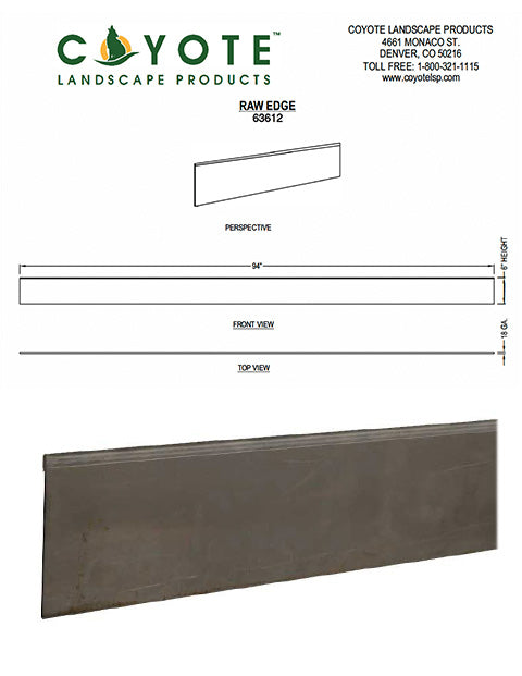 63612 Coyote RawEdge Homekit 6 inch by 8 foot