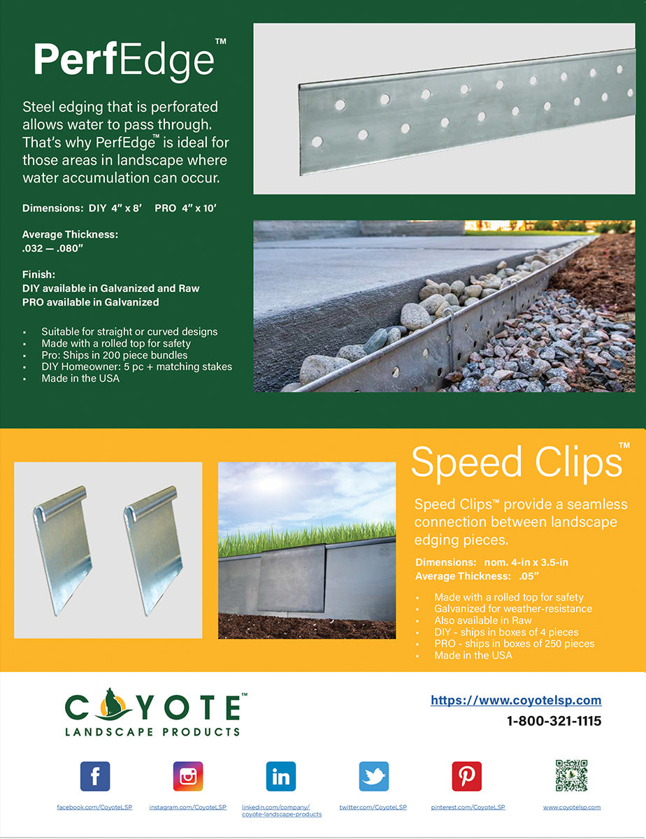 Coyote Landscape Products PerfEdge Perforated Edging Brochure