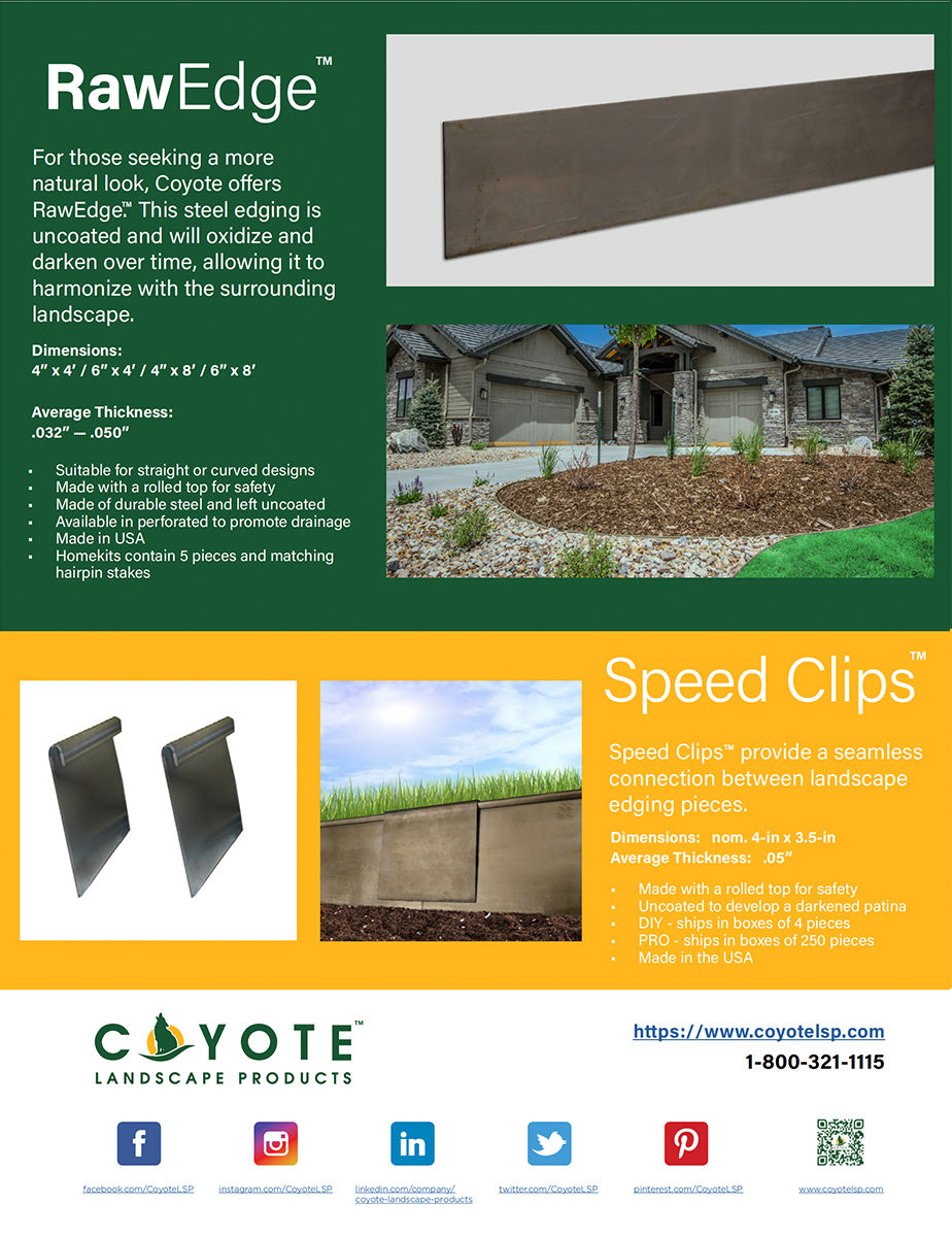 Coyote Landscape Edging RawEdge Brochure