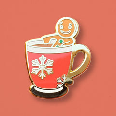 Gingerbread Martini Enamel Pin by Cocktail Critters