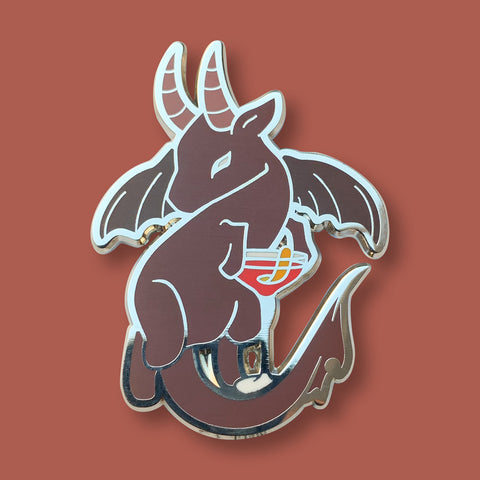 Jersey Devil & Jack Rose Cocktail Enamel Pin by Cocktail Critters