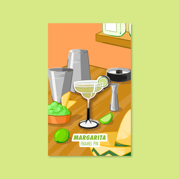 Margarita Enamel Pin designed by Cocktail Critters