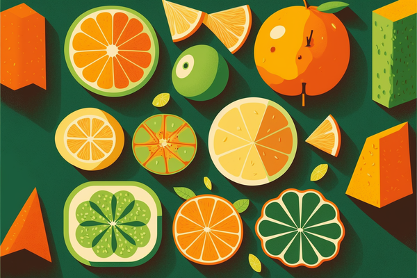 Assorted Citrus Fruits Vector Design