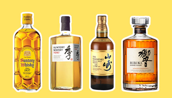 Suntory Whiskies from Japan including Yamazaki, Toki, and Hibiki