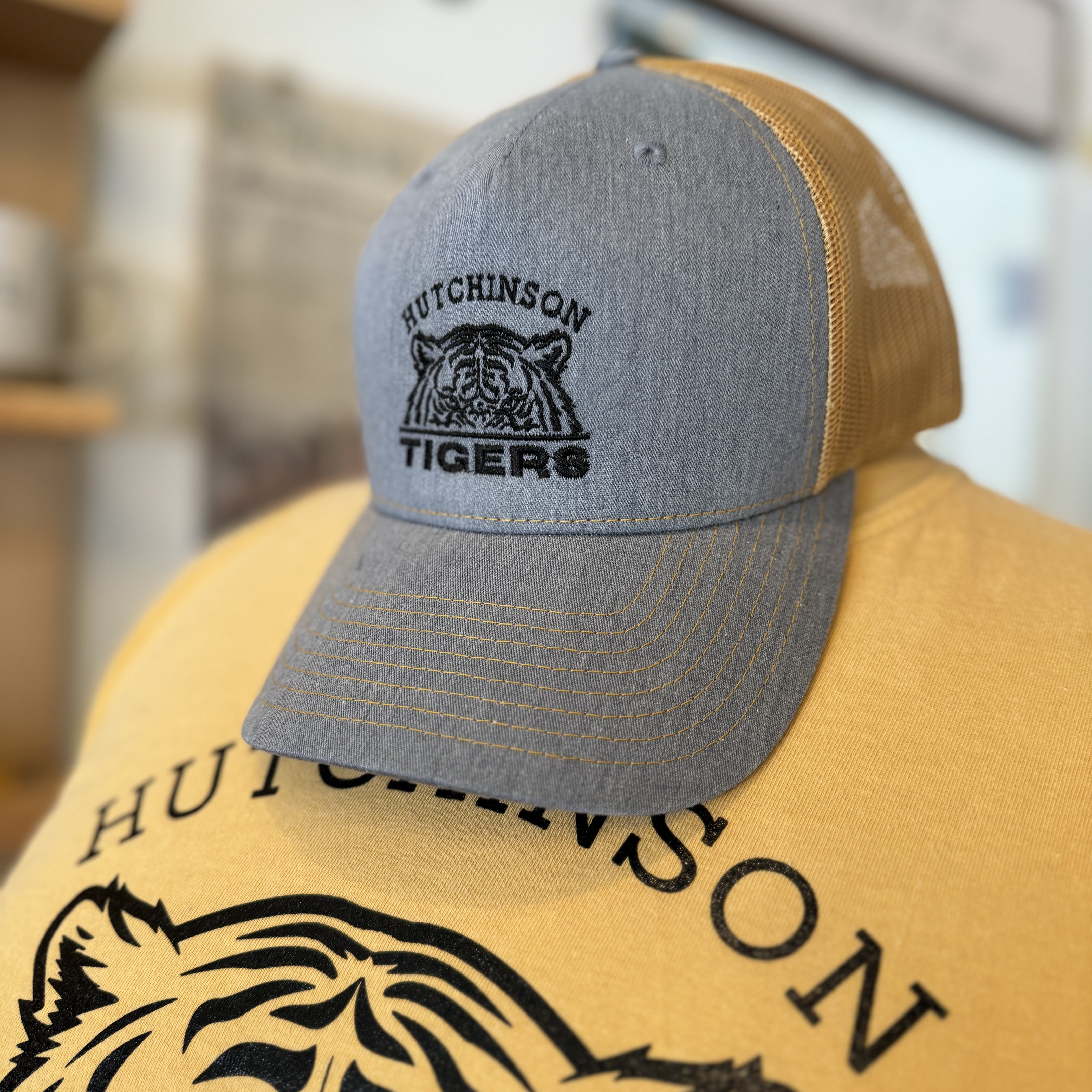 Gray + Mustard Tigers Hat