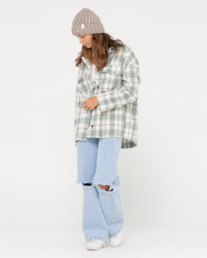 Stemming Oversized Plaid Shirt