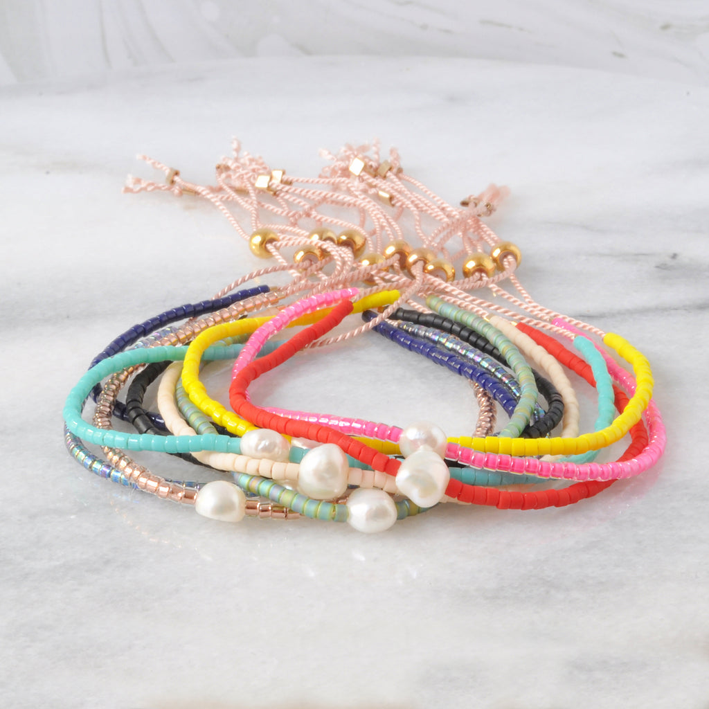 Beaded String Bracelets  Handmade by Libby & Smee