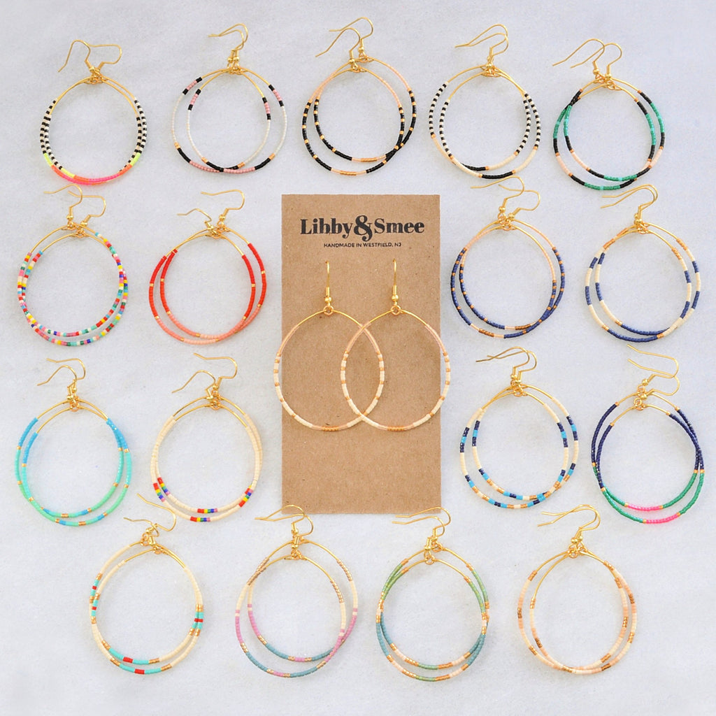 56pcs Hoop Earrings for Jewelry Making,Earring Beading Hoop Round Beading Hoop Open Beading Hoop Big Hoop Earrings for Women Girls Gift DIY Crafts(2