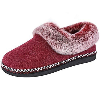 Women's Fluffy Wool Faux Fur Loafers Slippers– VeraCosy