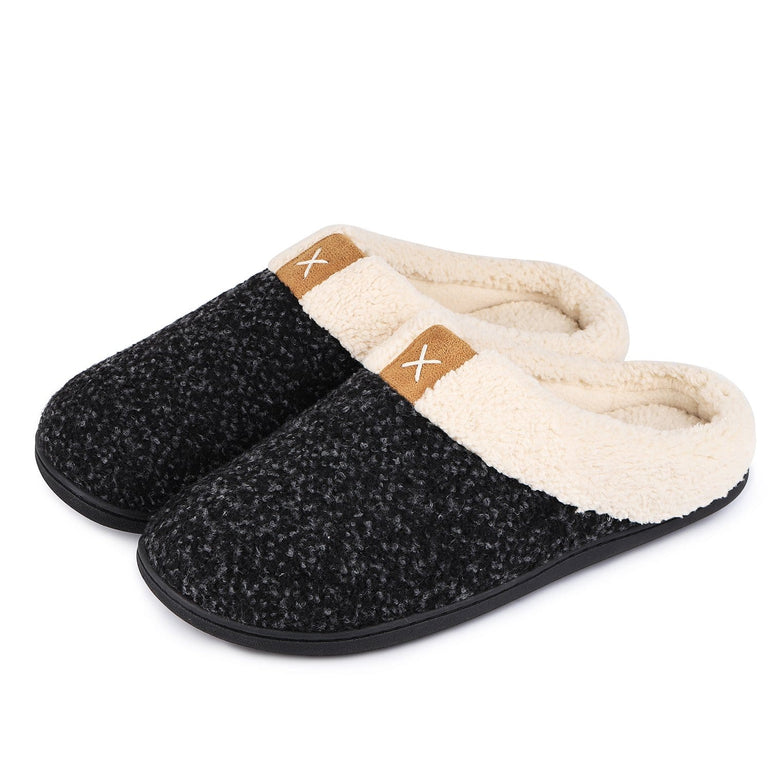 Men's VeraCosy Wool-Like Plush Fleece Lined Slides Slippers