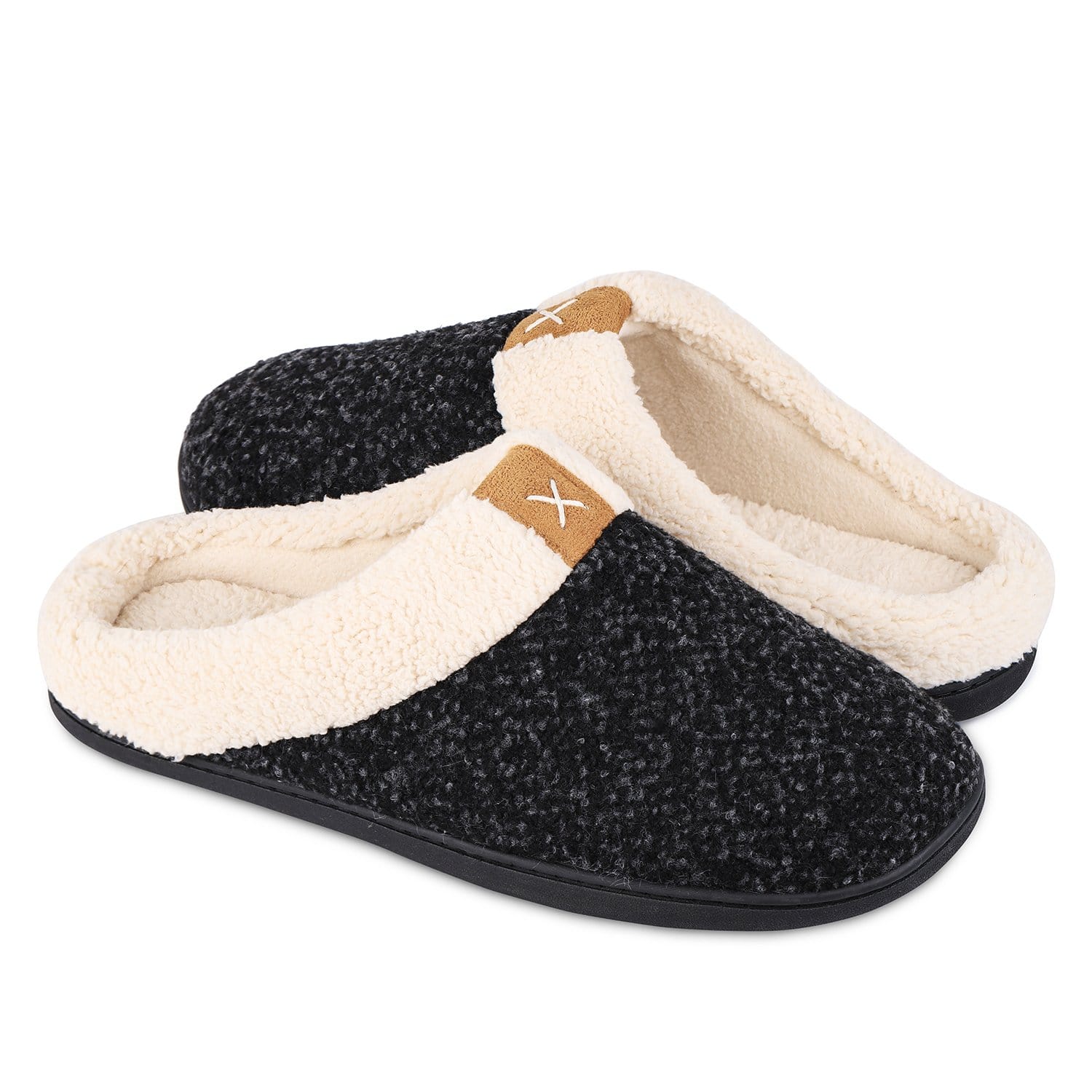 Men's VeraCosy Wool-Like Plush Fleece Lined Slides Slippers