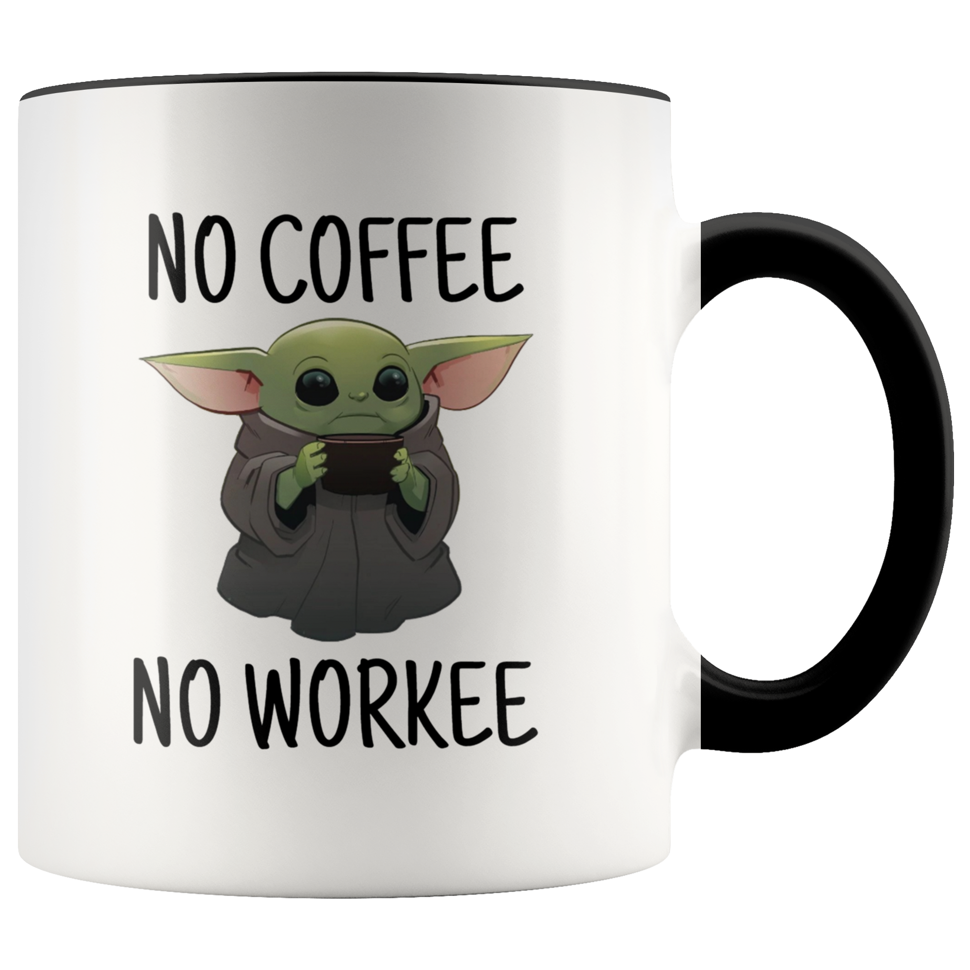 Sippy Sip Mug Baby Yoda Mug Baby Yoda New Ceramic Mug L18 White