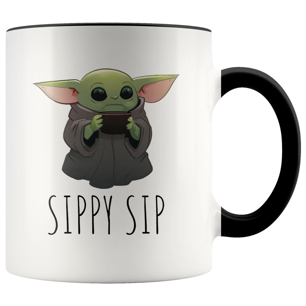 Funny Coffee Mug. Baby Yoda But First Sippy Sip 11 oz Mug M633 – Dave's  Rustic Decor & More