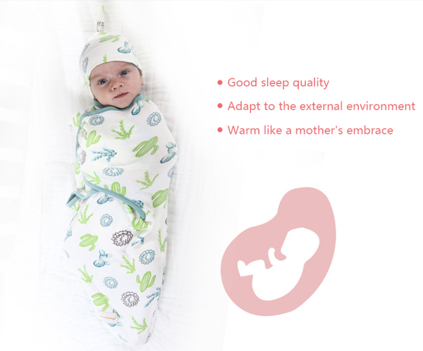 Baby Envelope Swaddle Blanket with Head Cap - Beyond Baby Talk