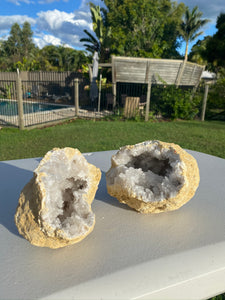 Clear Quartz crystal geode - home décor and table display 13